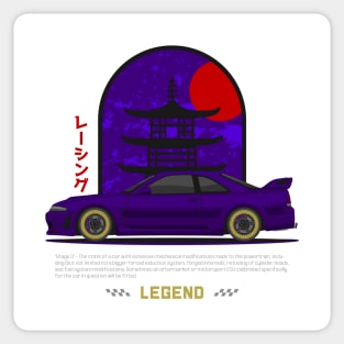 Legend Purple Skyline GTR R33 JDM Sticker